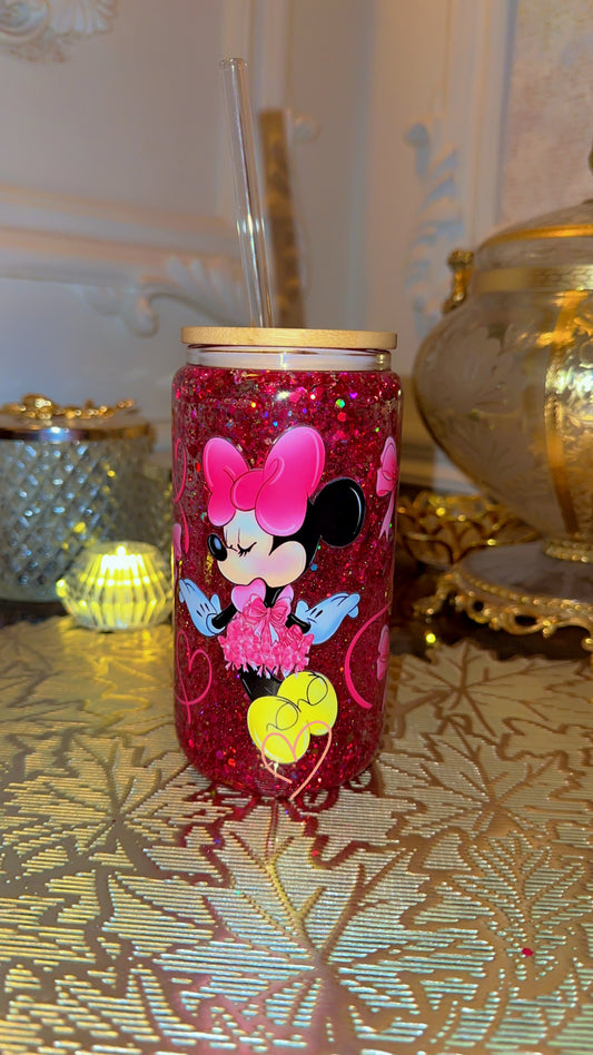 Minnie mouse snowglobe tumbler