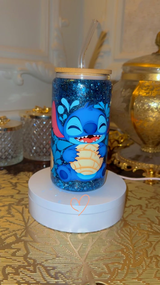 Stitch snowglobe tumbler